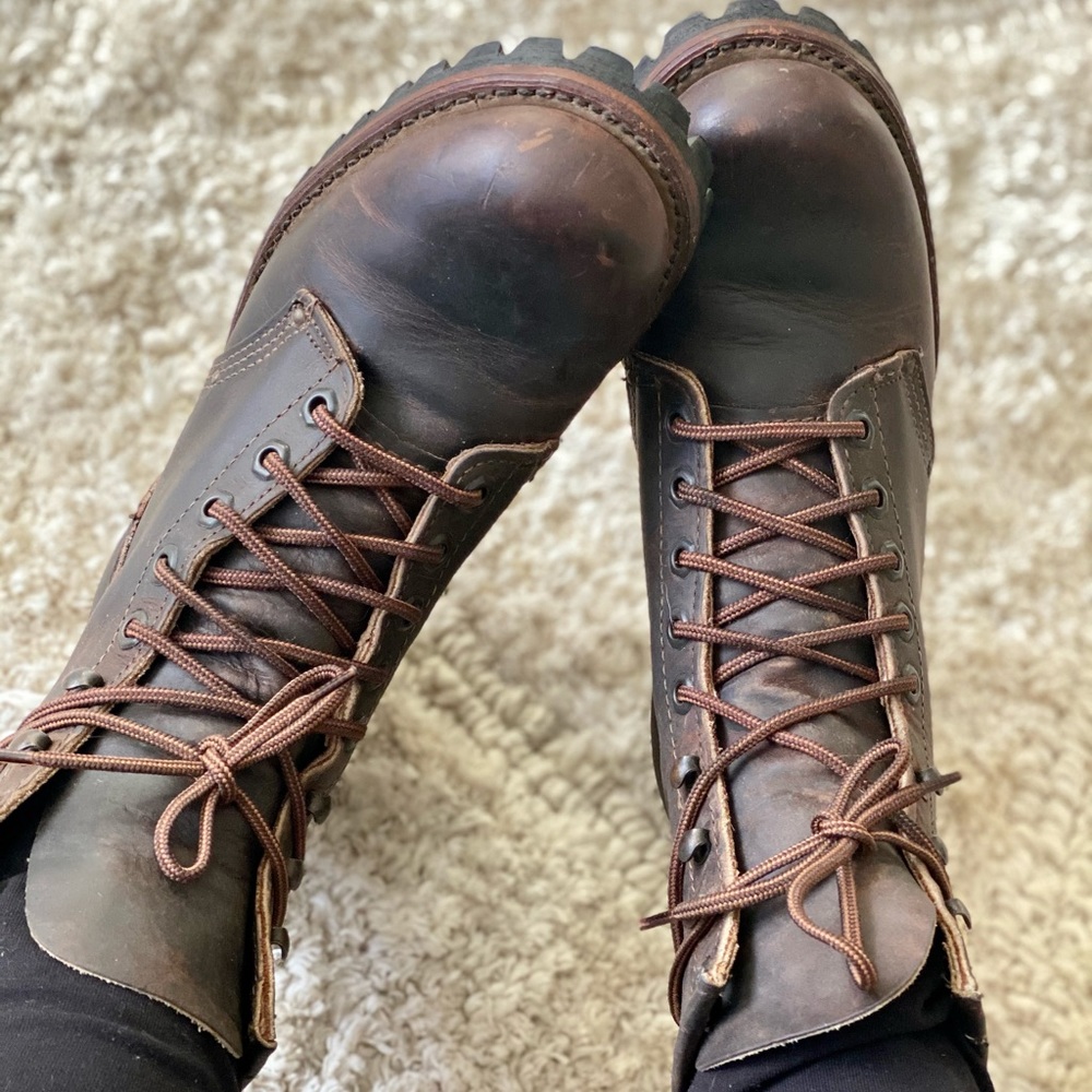 Frye Logger 8G Leather Lace Up Boots